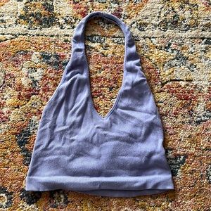 Lavender seamless halter top